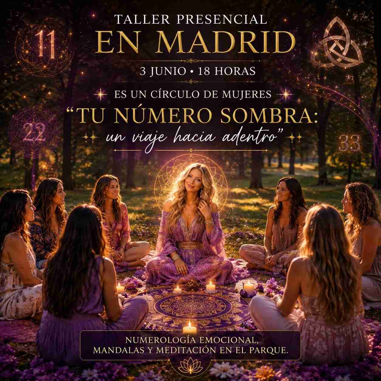 Círculo de Mujeres presencial en Madrid “Tu número sombra: un viaje hacia adentro” 🌙